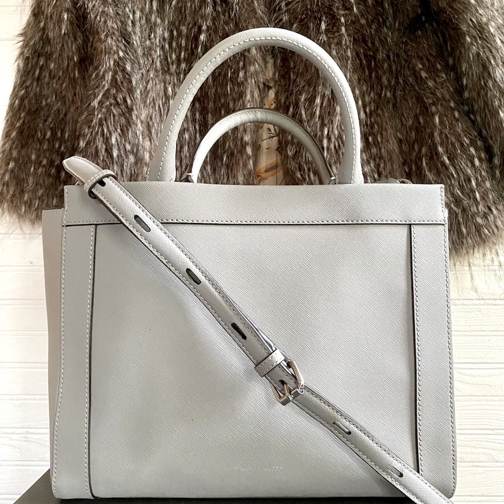 Rebecca Minkoff | Dove Gray Saffiano Leather Small Monroe Tote